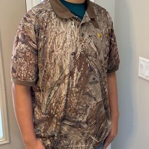 Under Armour Brown Camouflage Polo XL